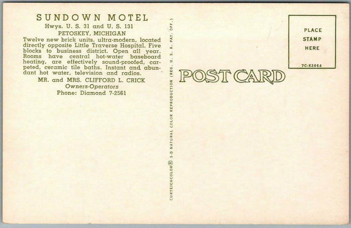 Sundown Motel - Old Postcard Photo